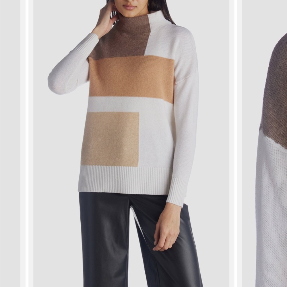 Cashmere blocked sweater